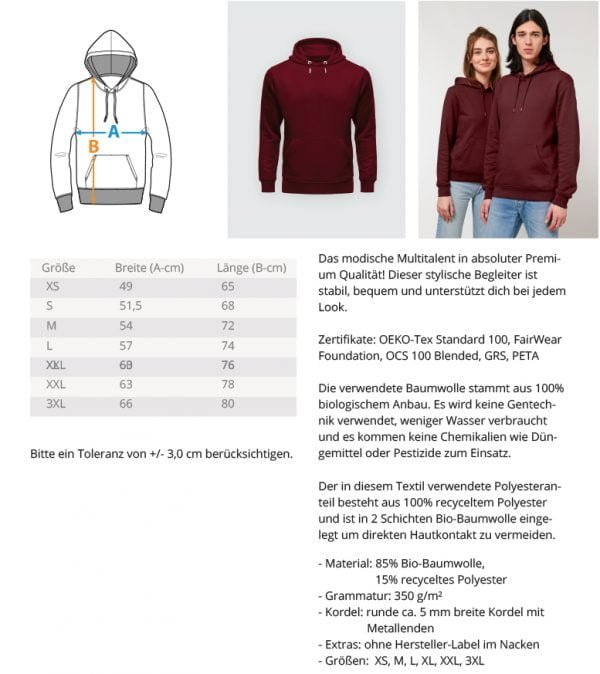 Hoodie - Unisex Double Supporter – Bild 3