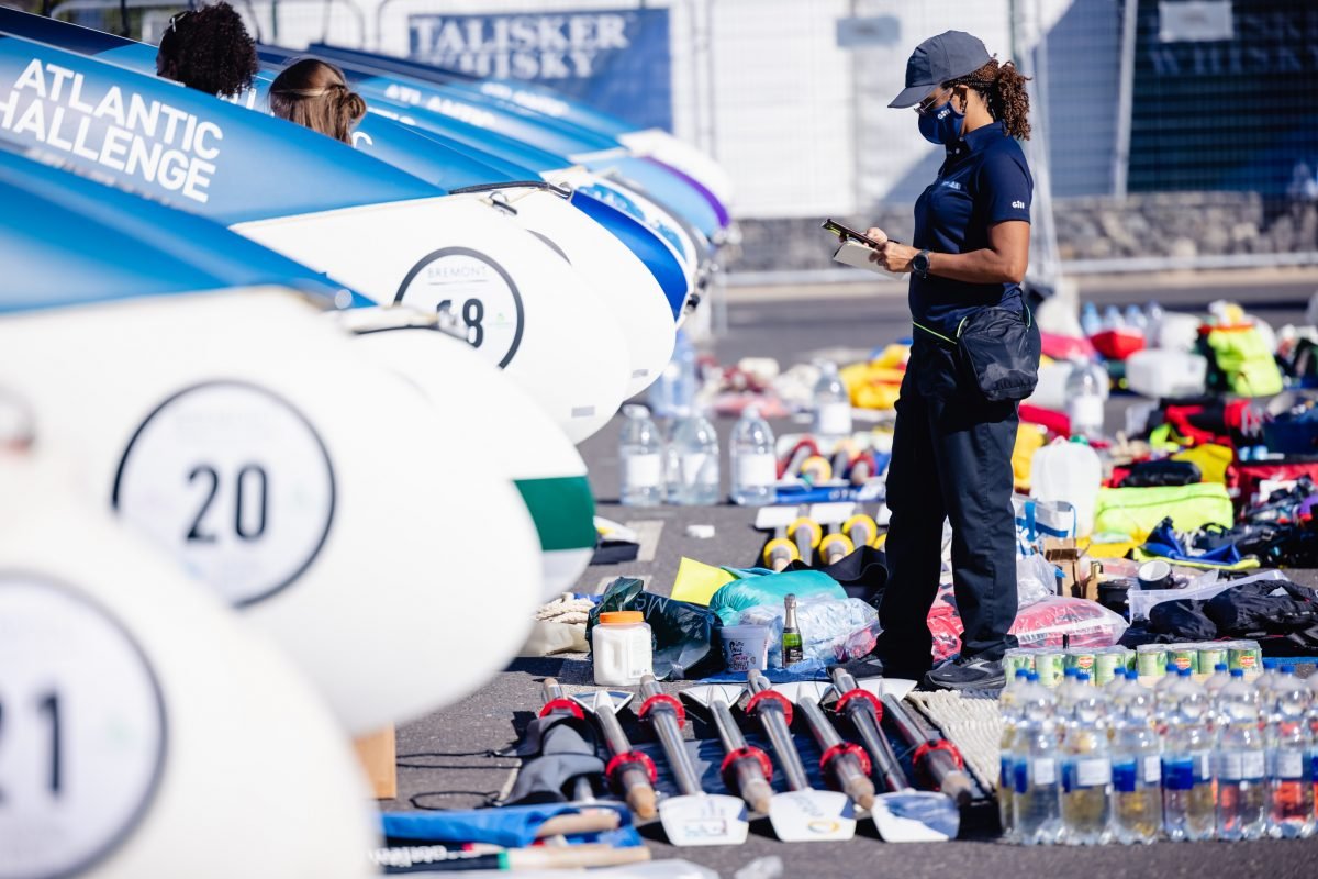 Atlantic Campaigns staff checking the equipment